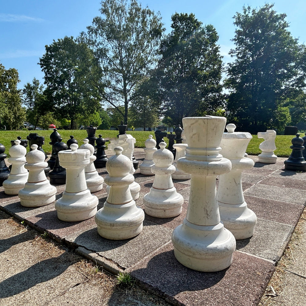 Schach im Freibad in Feuchtwangen