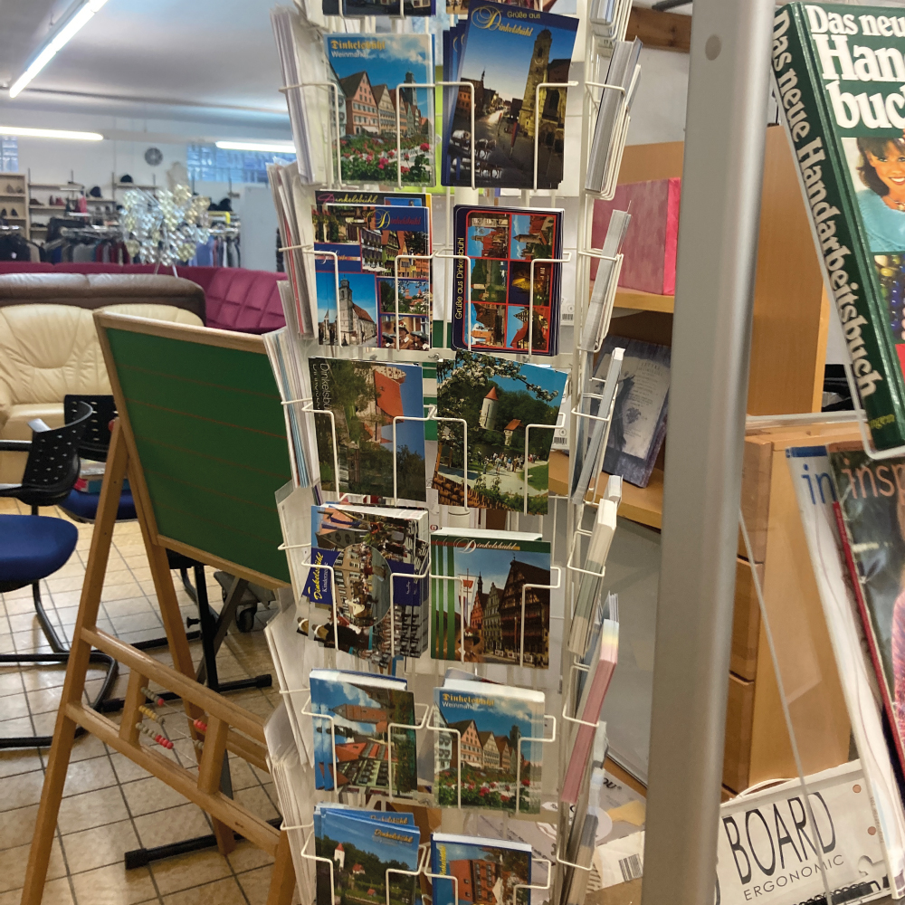 Postkarten im Gebrauchtwarenladen Rot Kreuz in Dinkelsbühl