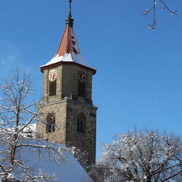 Kirche Geslau Winterbild