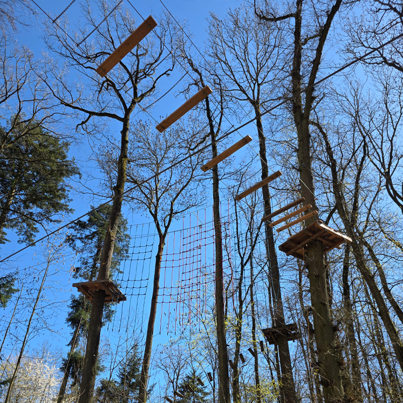 Für Mutige: In 17 Meter Höhe klettern!