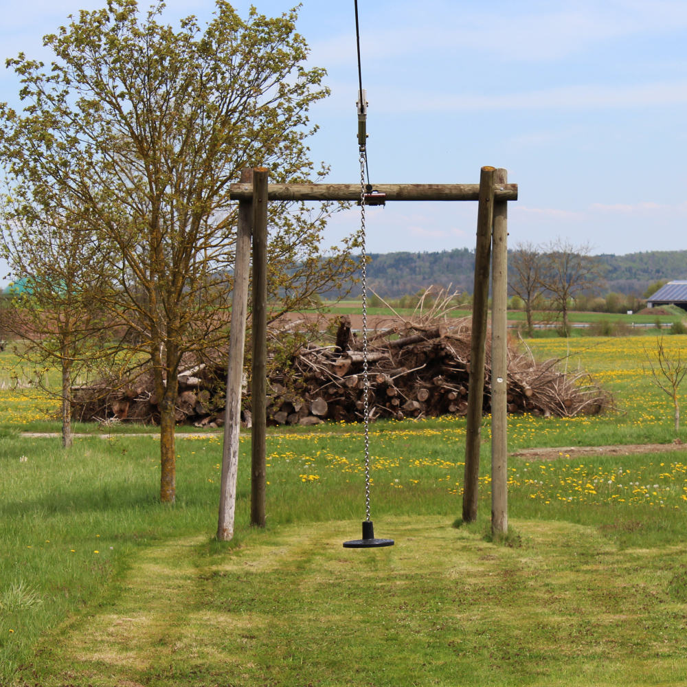 Seilbahn auf dem Spielplatz in Kreuth bei Geslau