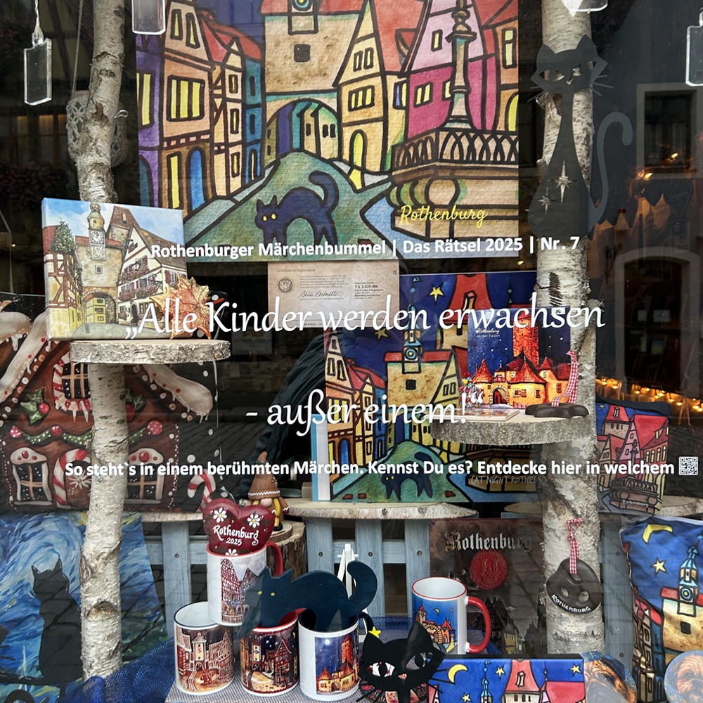 Schaufenster im Märchenzauber in Rothenburg ob der Tauber
