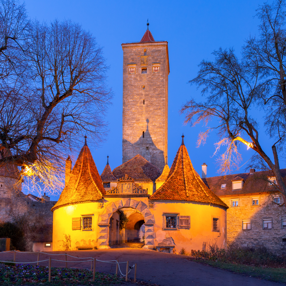 Der Burggarten in Rothenburg im Winter