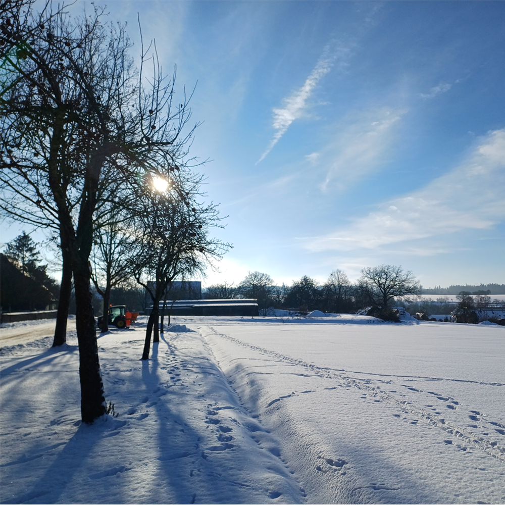 Schnee rund um Schillingsf&uuml;rst