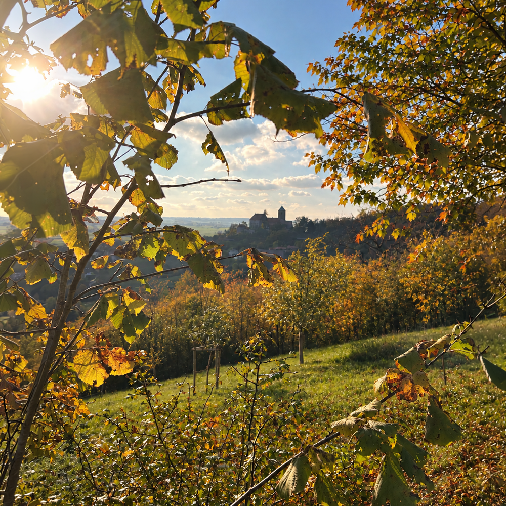Die Colmberger Burg im Herbstlicht