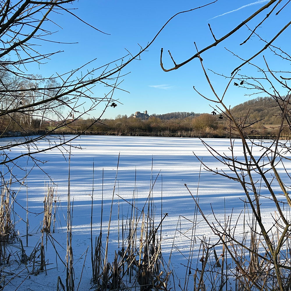 Ein idyllischer Blick auf Colmberg